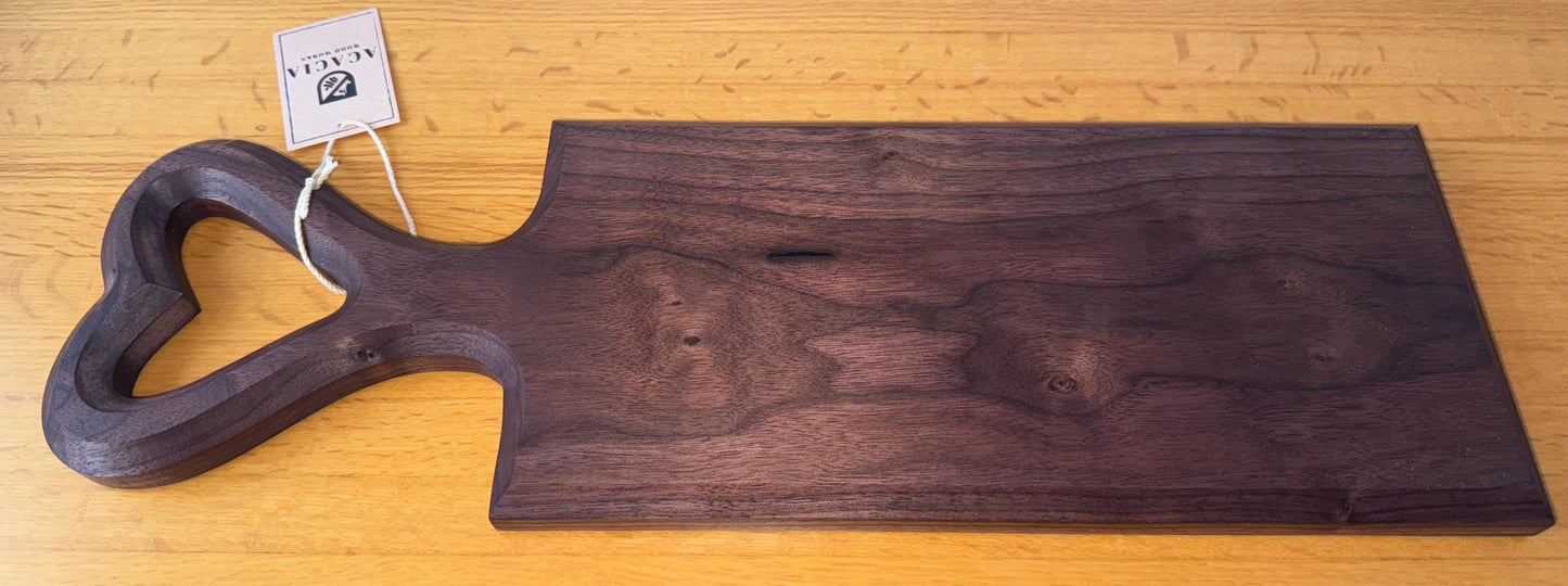 Serving/Charcuterie/Cheese Board with Heart Handle