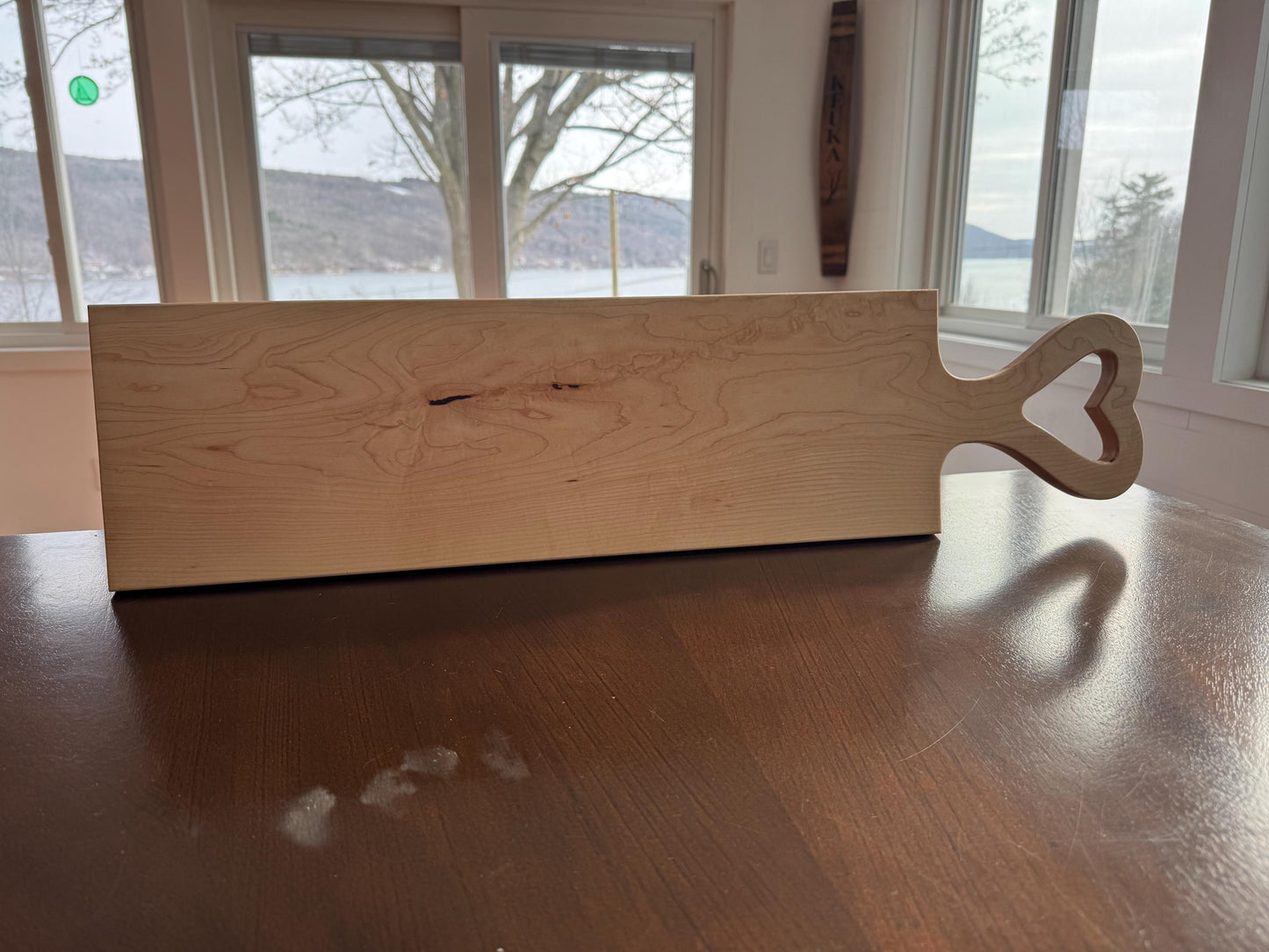 XL Solid Maple Serving/Charcuterie/Cheese Board with Heart Handle