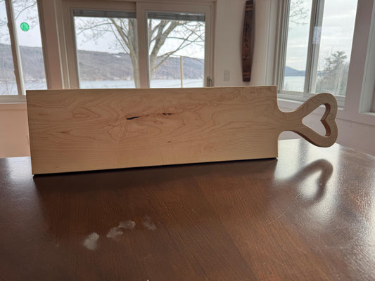 XL Solid Maple Serving/Charcuterie/Cheese Board with Heart Handle