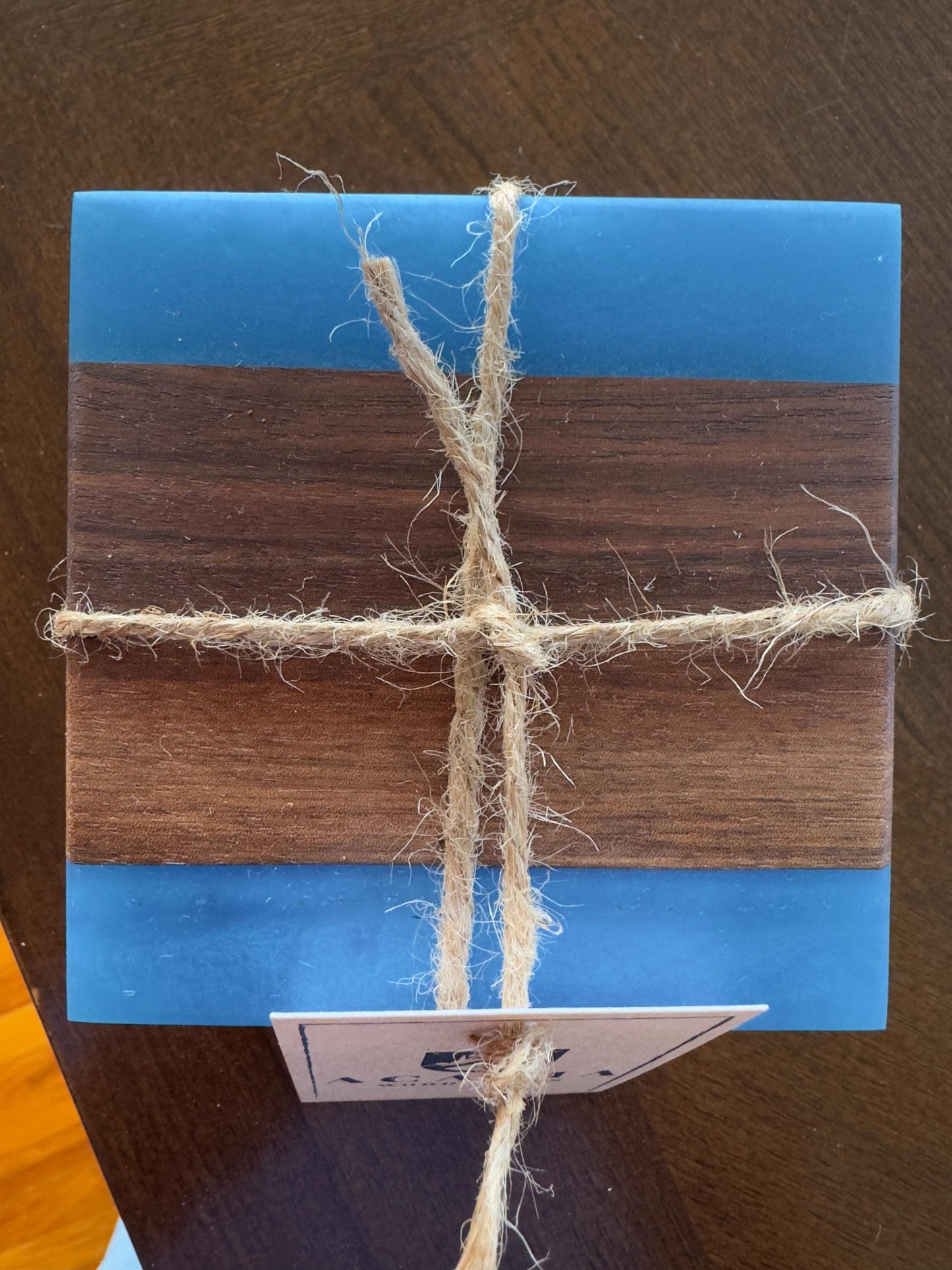 Wood & Epoxy Coasters (set of 4)