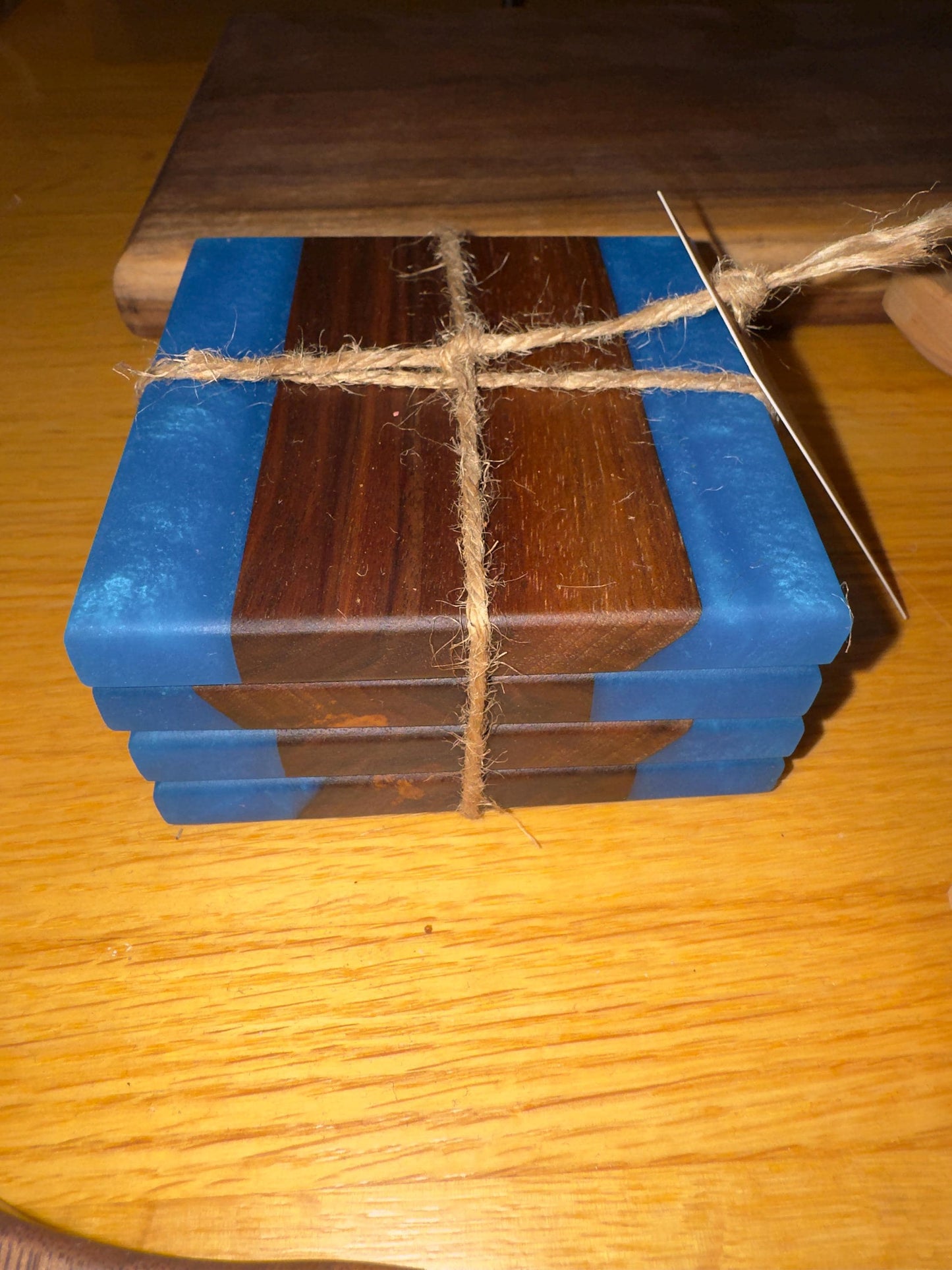 Wood & Epoxy Coasters (set of 4)